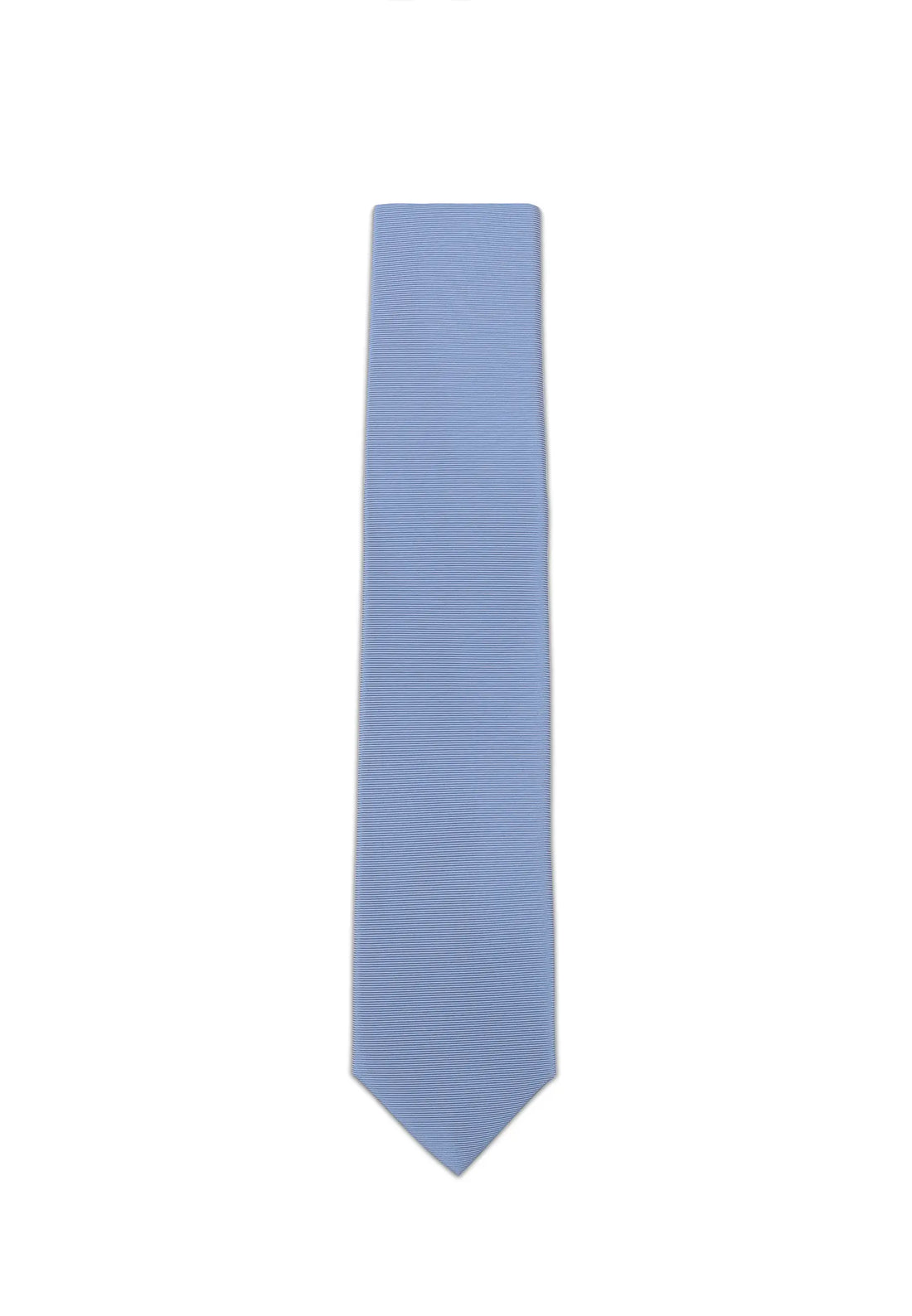 (Hellblau) Uni Krawatte 7cm–7.5cm flach Frontansicht