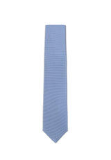 (Hellblau) Uni Krawatte 7cm–7.5cm flach Frontansicht