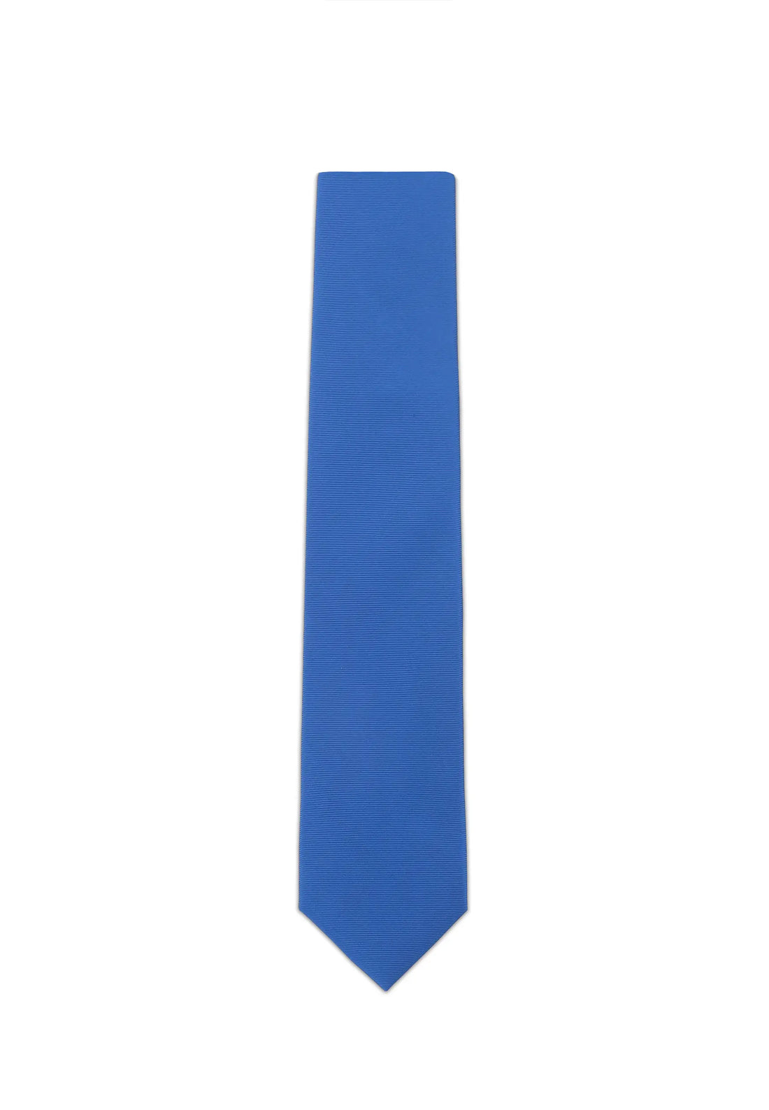 (Blau) Uni Krawatte 7cm–7.5cm flach Frontansicht