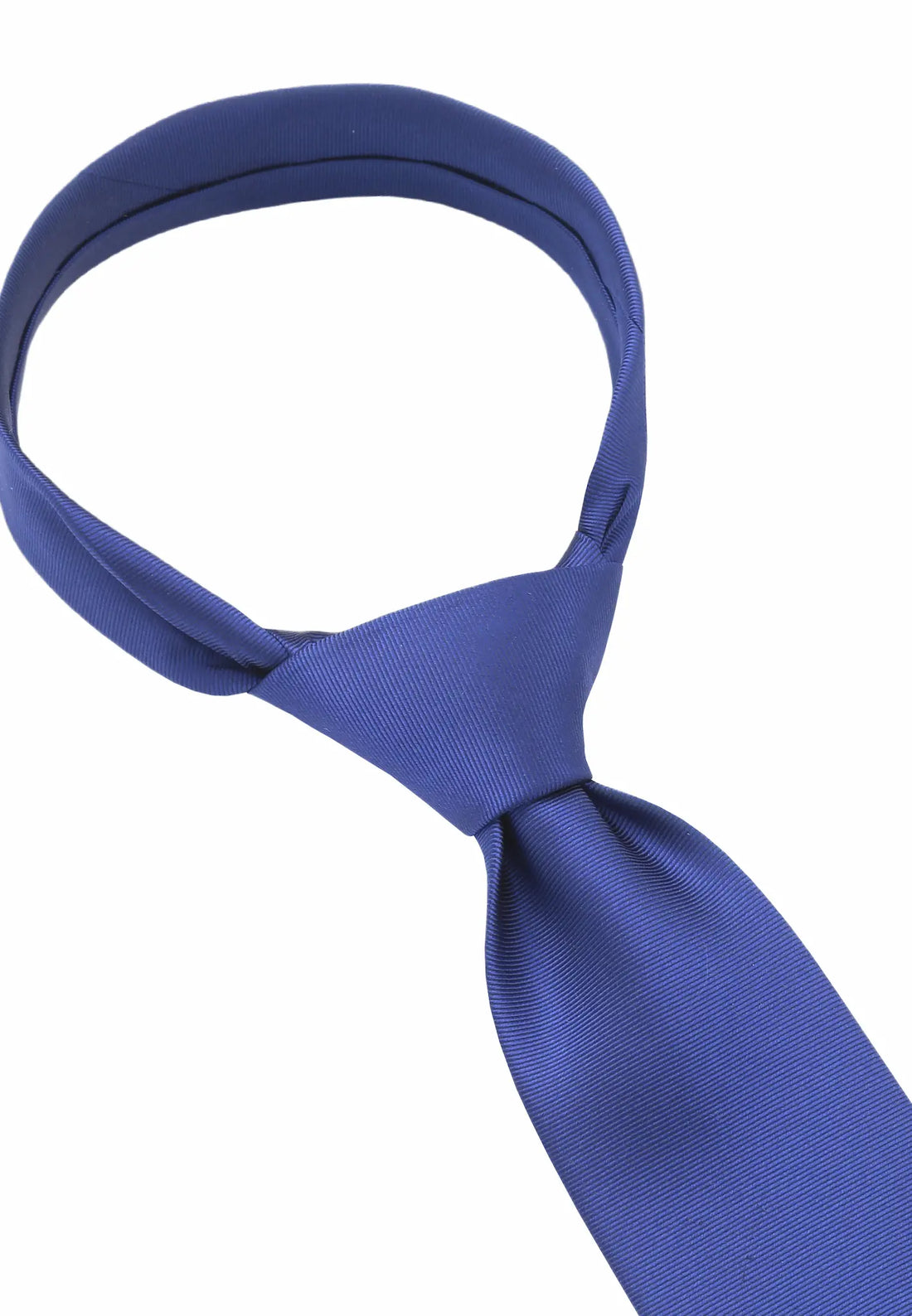 (Jeansblau) Uni Krawatte Detail Knotenbereich feine Uni Struktur