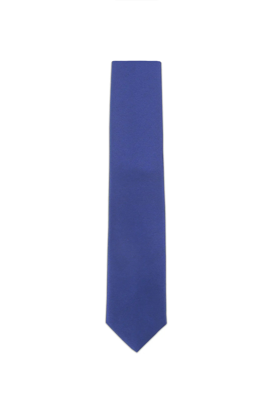 (Jeansblau) Uni Krawatte 7cm–7.5cm flach Frontansicht