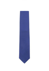(Jeansblau) Uni Krawatte 7cm–7.5cm flach Frontansicht
