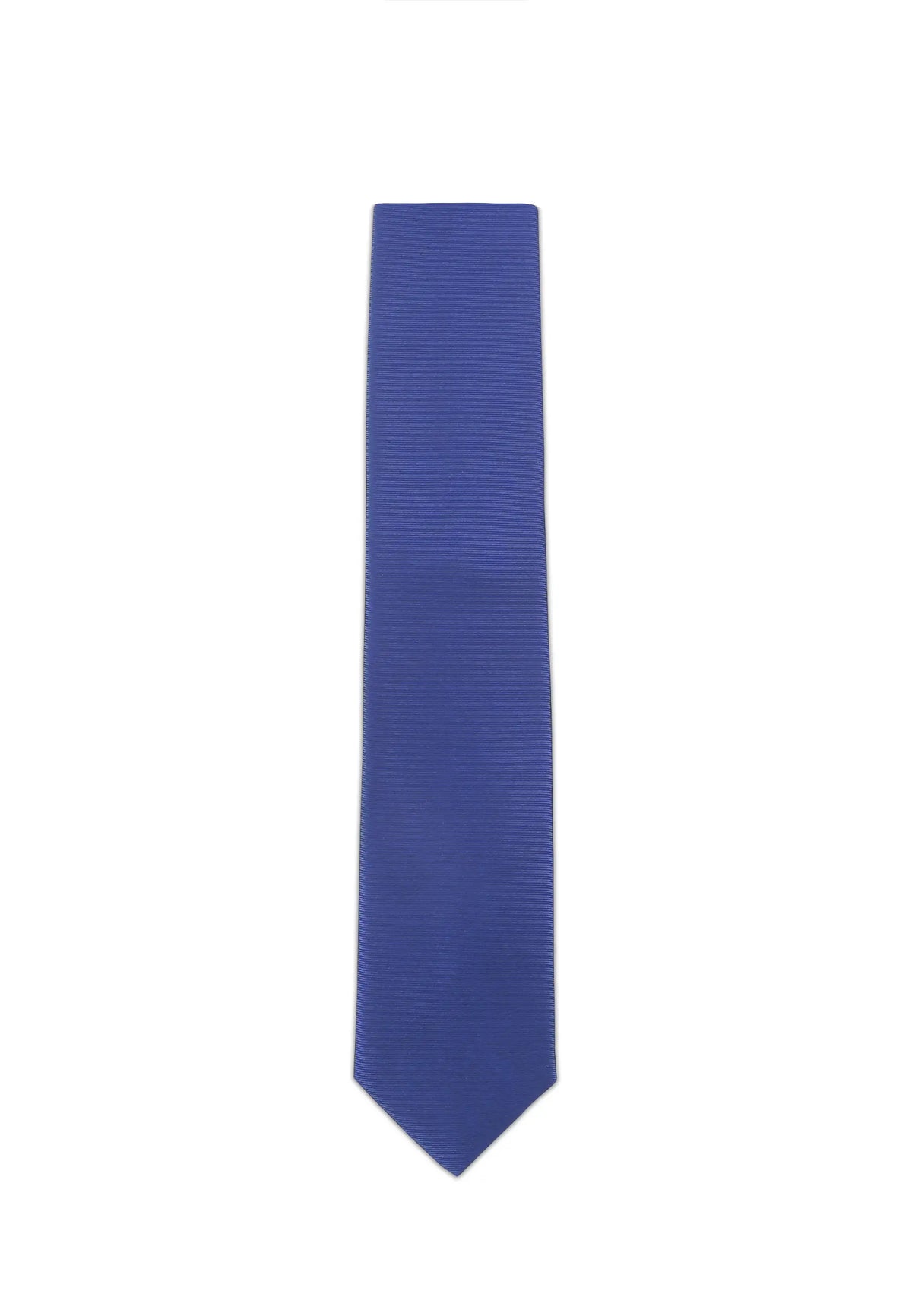 (Jeansblau) Uni Krawatte 7cm–7.5cm flach Frontansicht