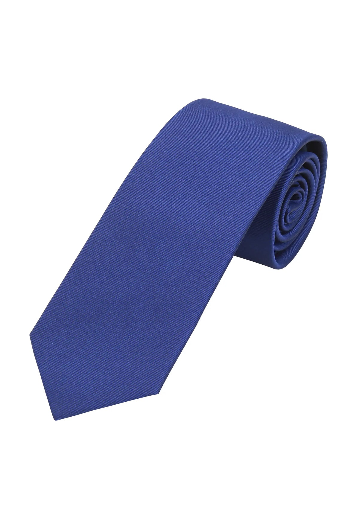(Jeansblau) Uni Krawatte 7cm–7.5cm gerollt Vorderansicht