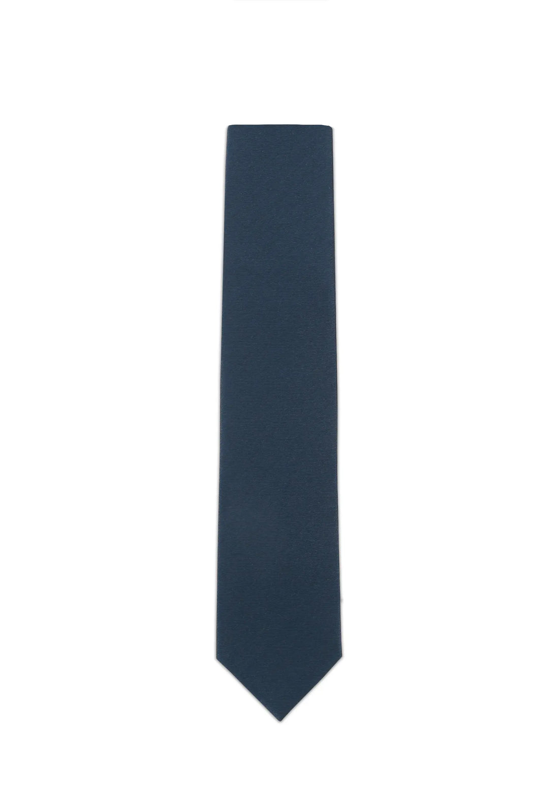 (Dunkelblau) Uni Krawatte 7cm–7.5cm flach Frontansicht