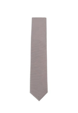 (Beige) Uni Krawatte 7cm–7.5cm flach Frontansicht
