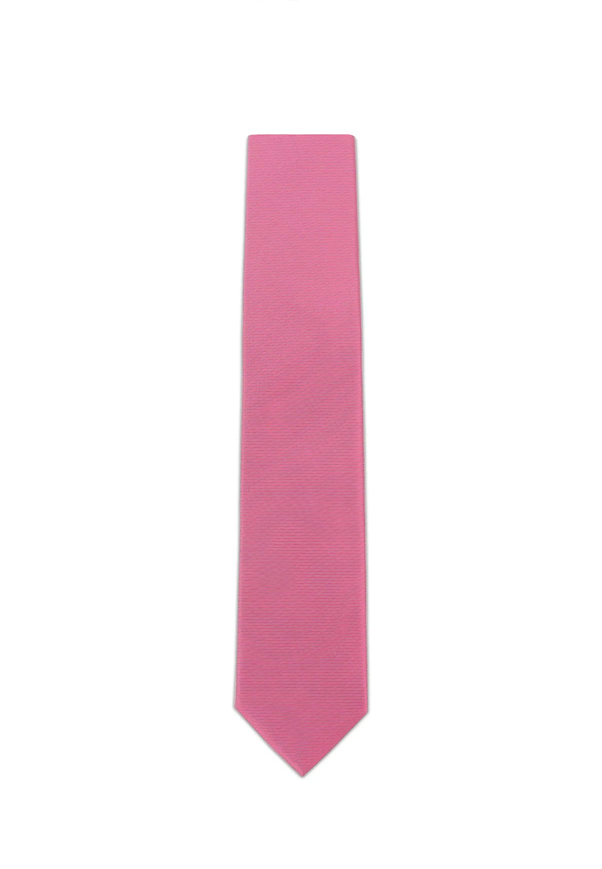 (Koralle) Uni Krawatte 7cm–7.5cm flach Frontansicht