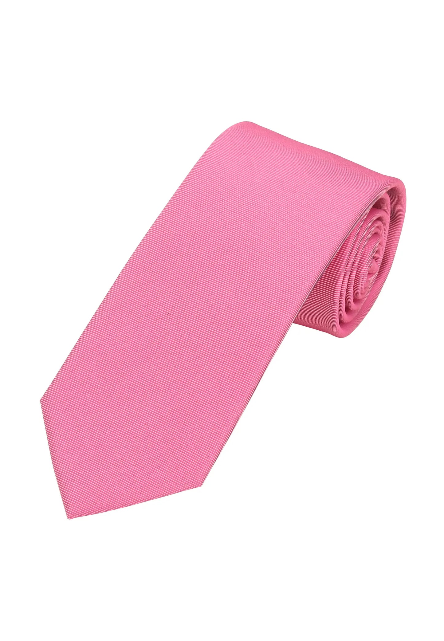 (Koralle) Uni Krawatte 7cm–7.5cm gerollt Vorderansicht