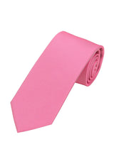 (Koralle) Uni Krawatte 7cm–7.5cm gerollt Vorderansicht