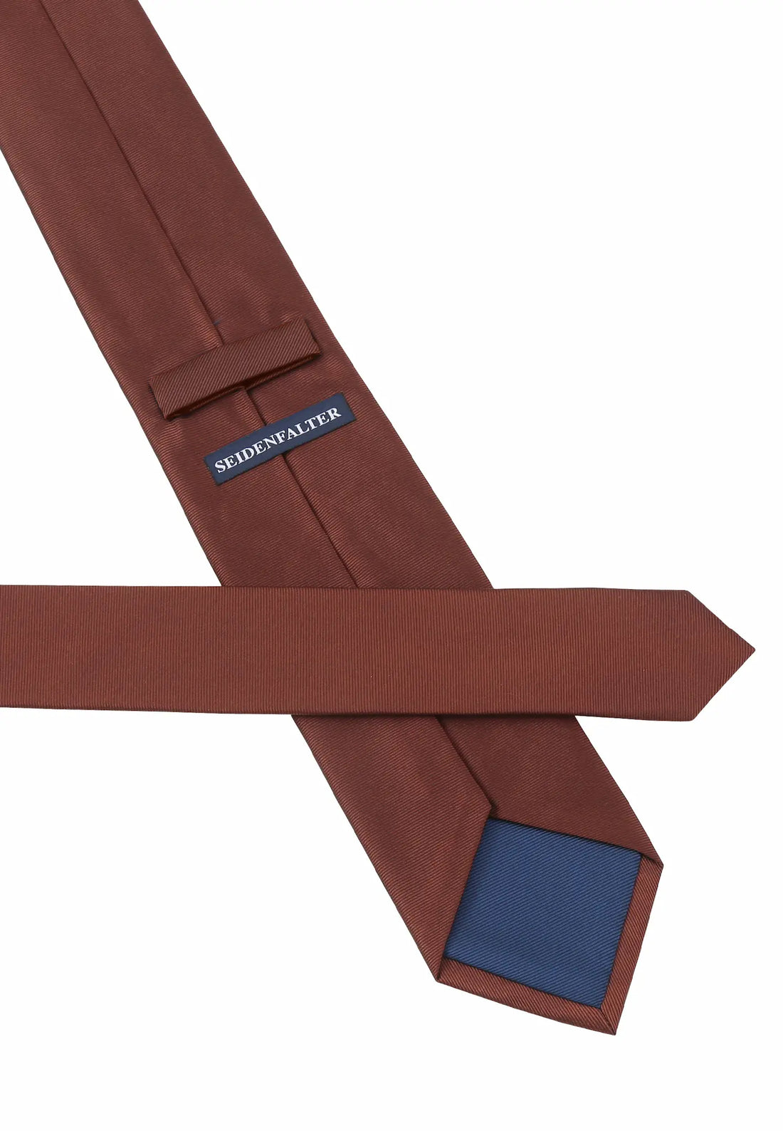 (Terra) Uni Krawatte Rückseite mit Label Detailaufnahme