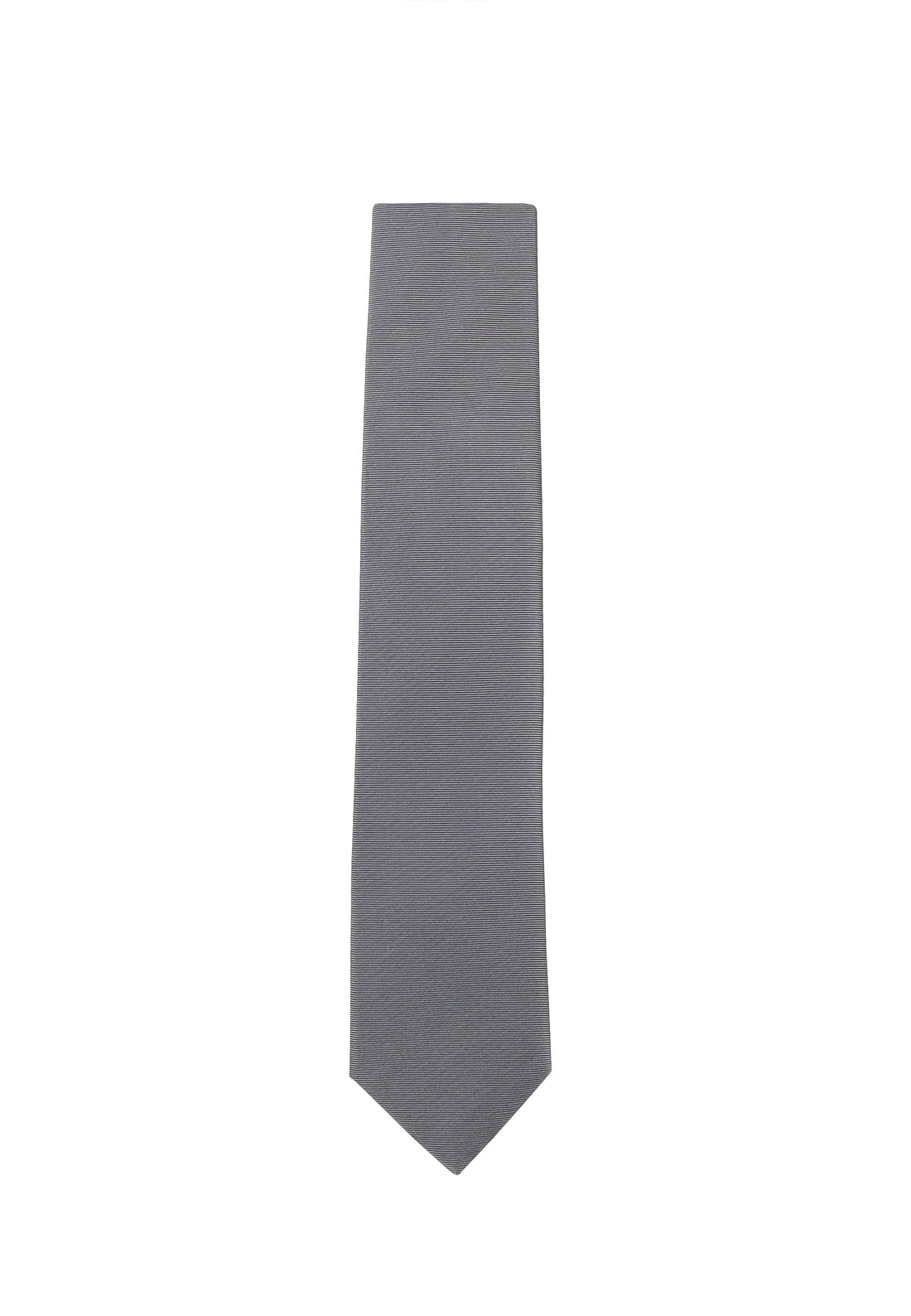 (Grau) Uni Krawatte 7cm–7.5cm flach Frontansicht