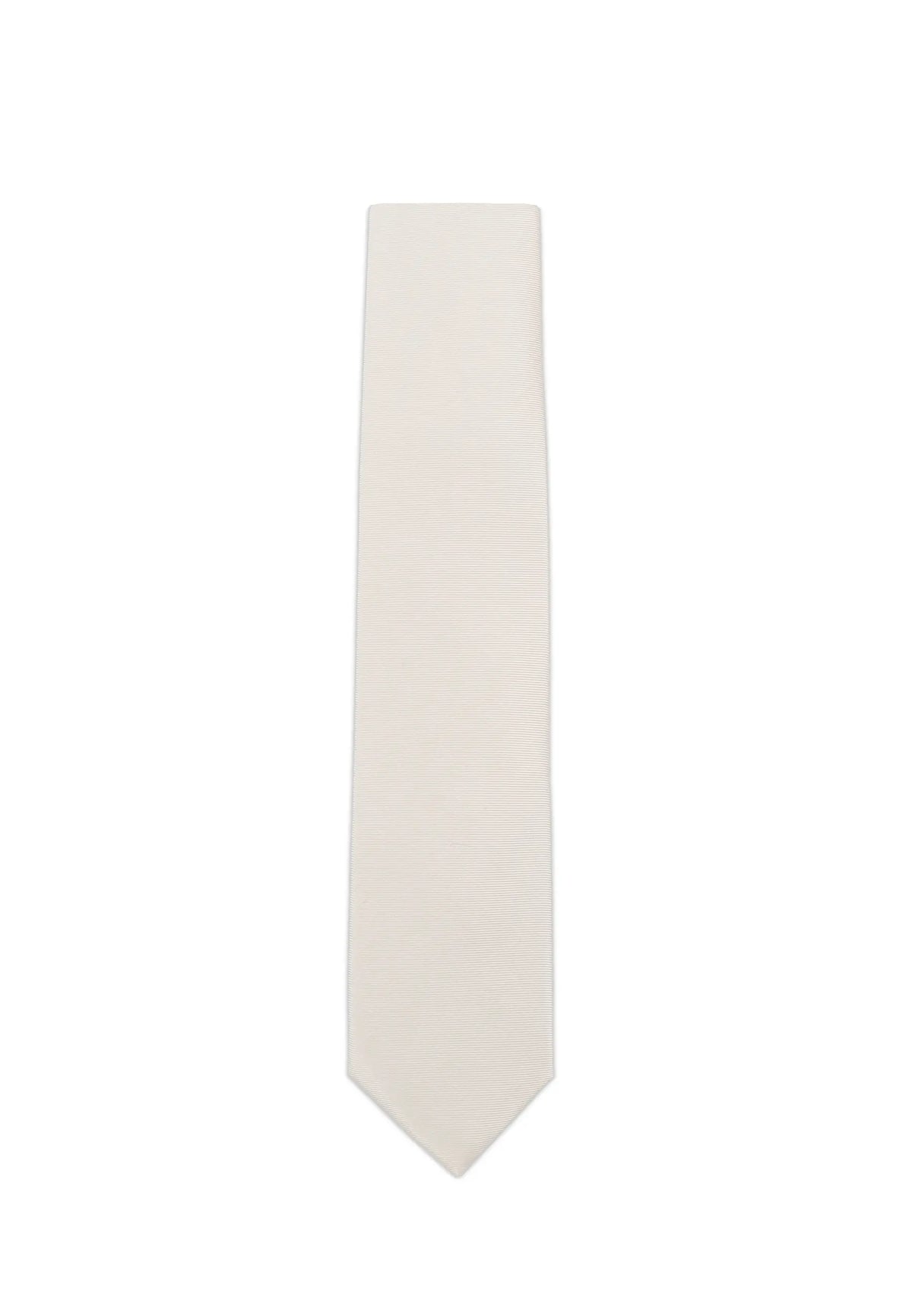 (Champagner) Uni Krawatte 7cm–7.5cm flach Frontansicht