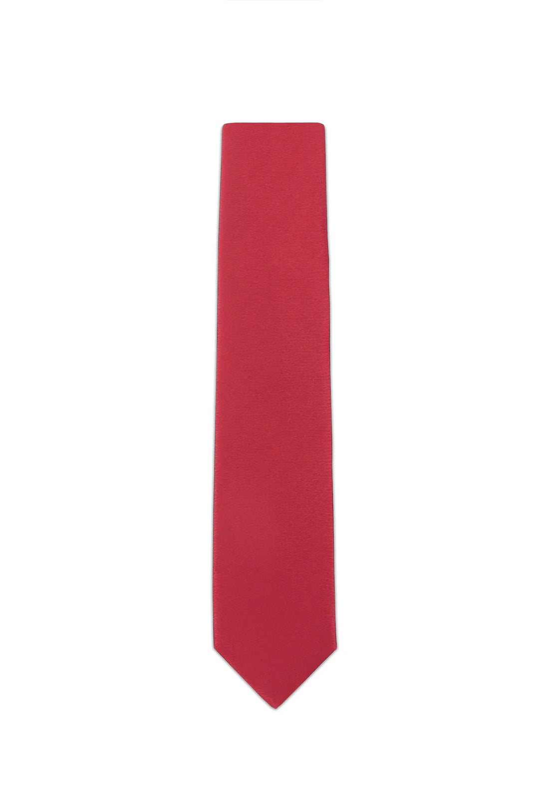 (Hellrot) Uni Krawatte 7cm–7.5cm flach Frontansicht