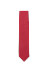(Hellrot) Uni Krawatte 7cm–7.5cm flach Frontansicht