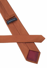 (Bronze) Uni Krawatte Rückseite mit Label Detailaufnahme