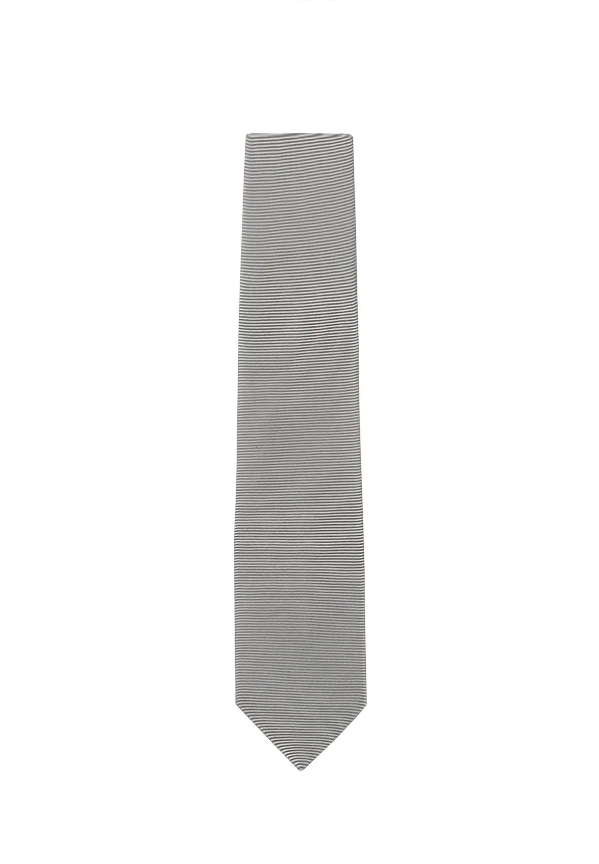 (Hellbeige) Uni Krawatte 7cm–7.5cm flach Frontansicht