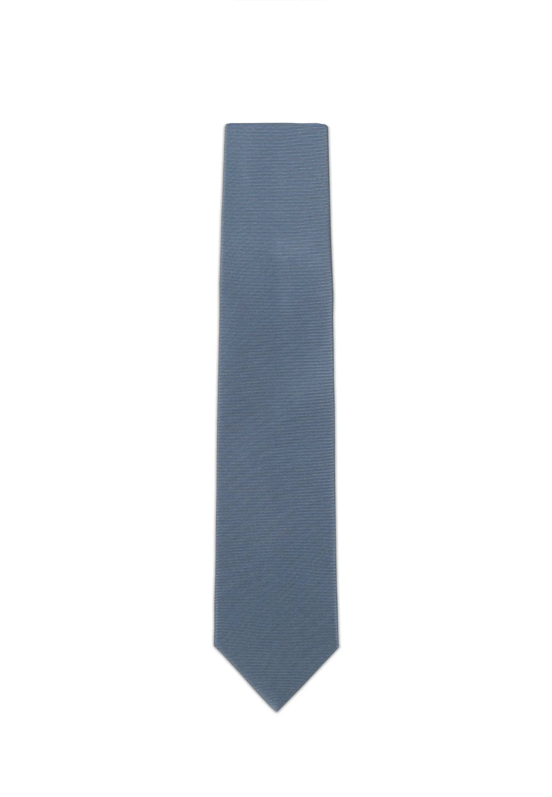 (Oceanblau) Uni Krawatte 7cm–7.5cm flach Frontansicht