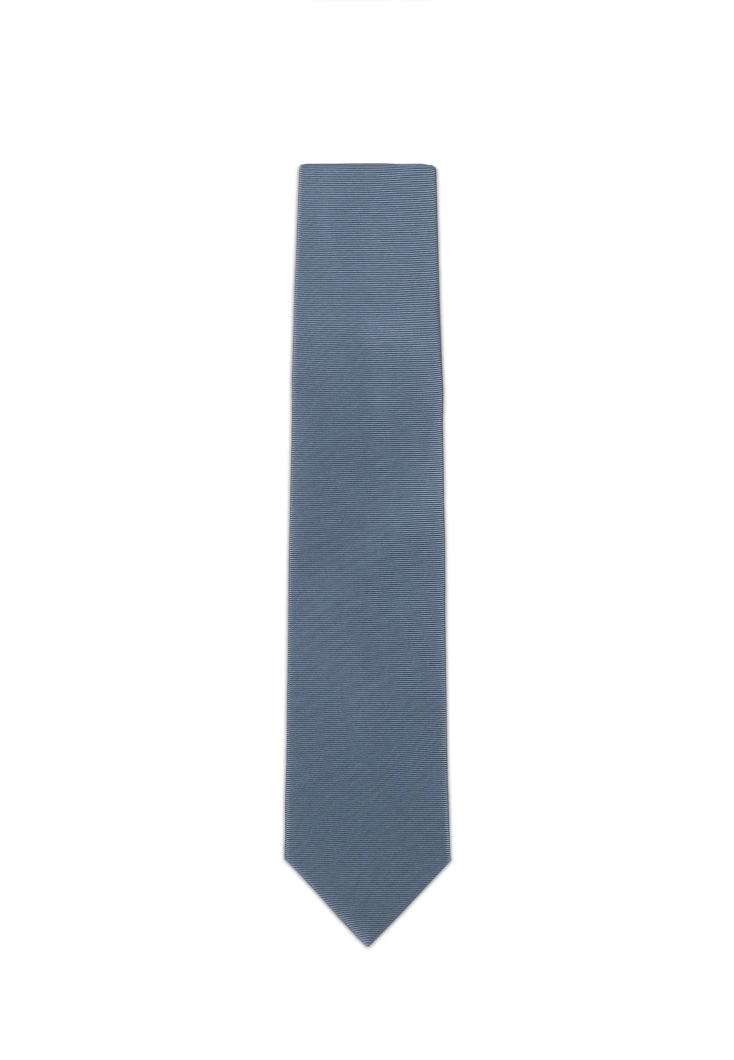 (Oceanblau) Uni Krawatte 7cm–7.5cm flach Frontansicht