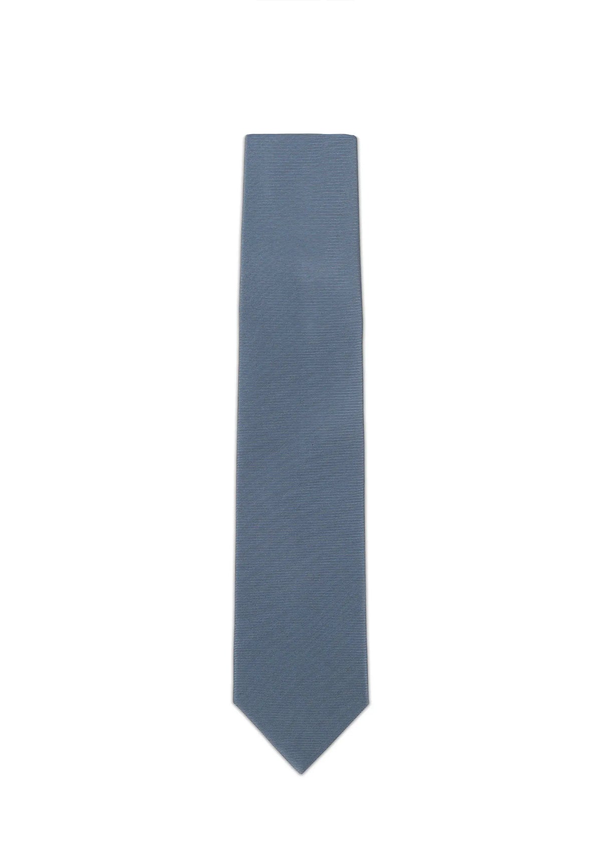 (Oceanblau) Uni Krawatte 7cm–7.5cm flach Frontansicht
