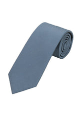 (Oceanblau) Uni Krawatte 7cm–7.5cm gerollt Vorderansicht