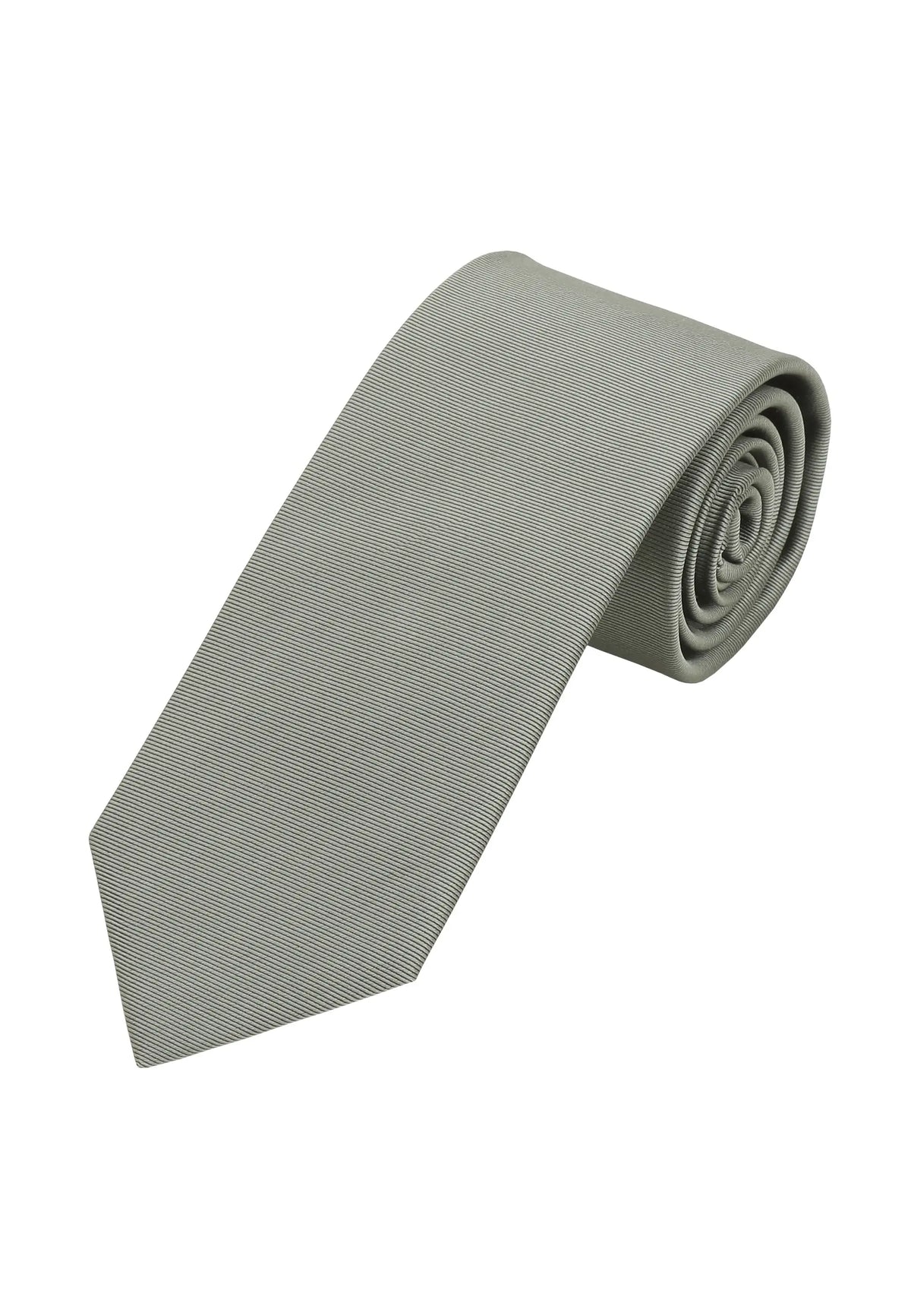 (Mint) Uni Krawatte 7cm–7.5cm gerollt Vorderansicht