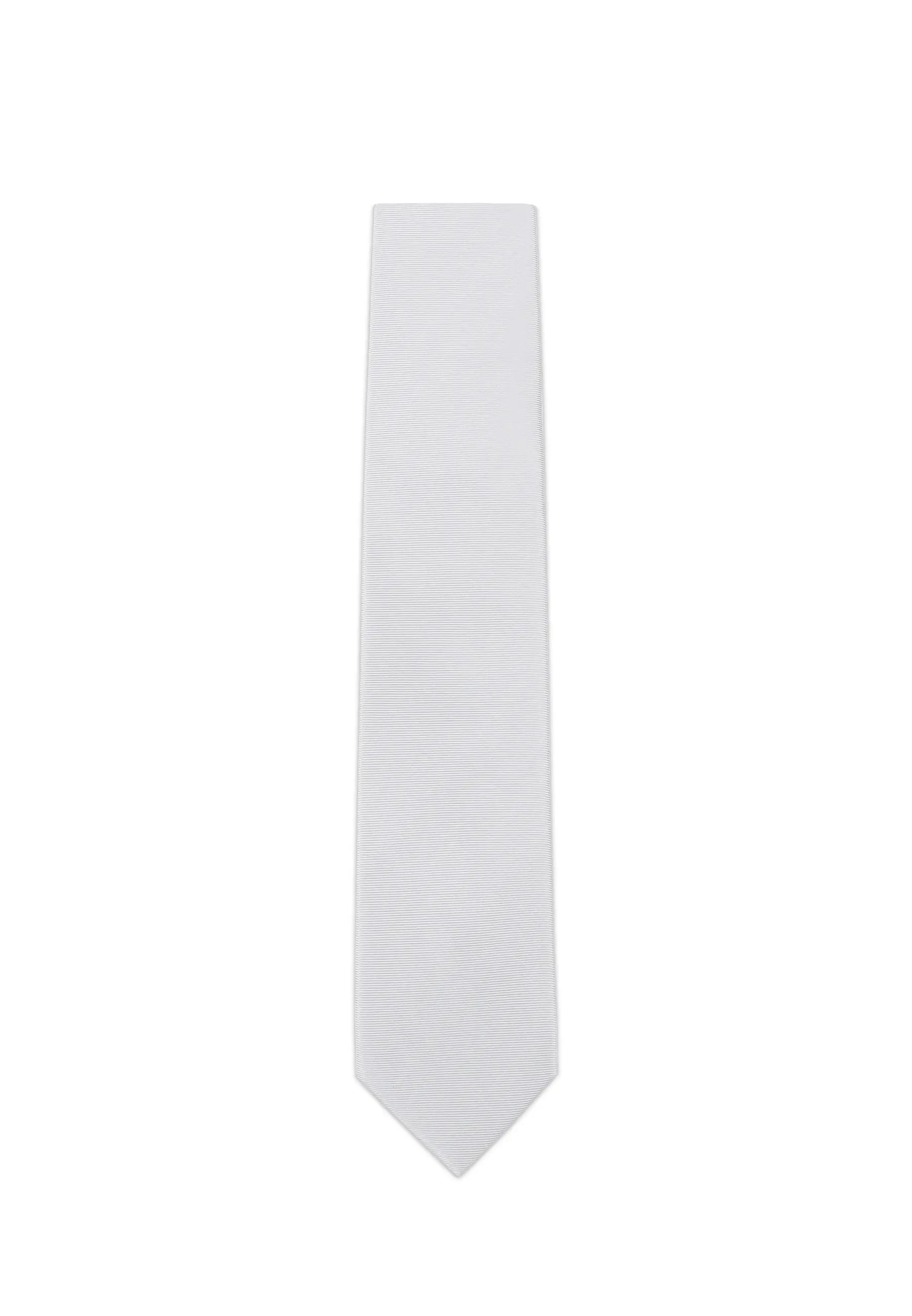 (Hellgrau) Uni Krawatte 7cm–7.5cm flach Frontansicht