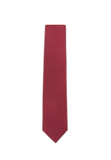 (Mittelrot) Uni Krawatte 7cm–7.5cm flach Frontansicht