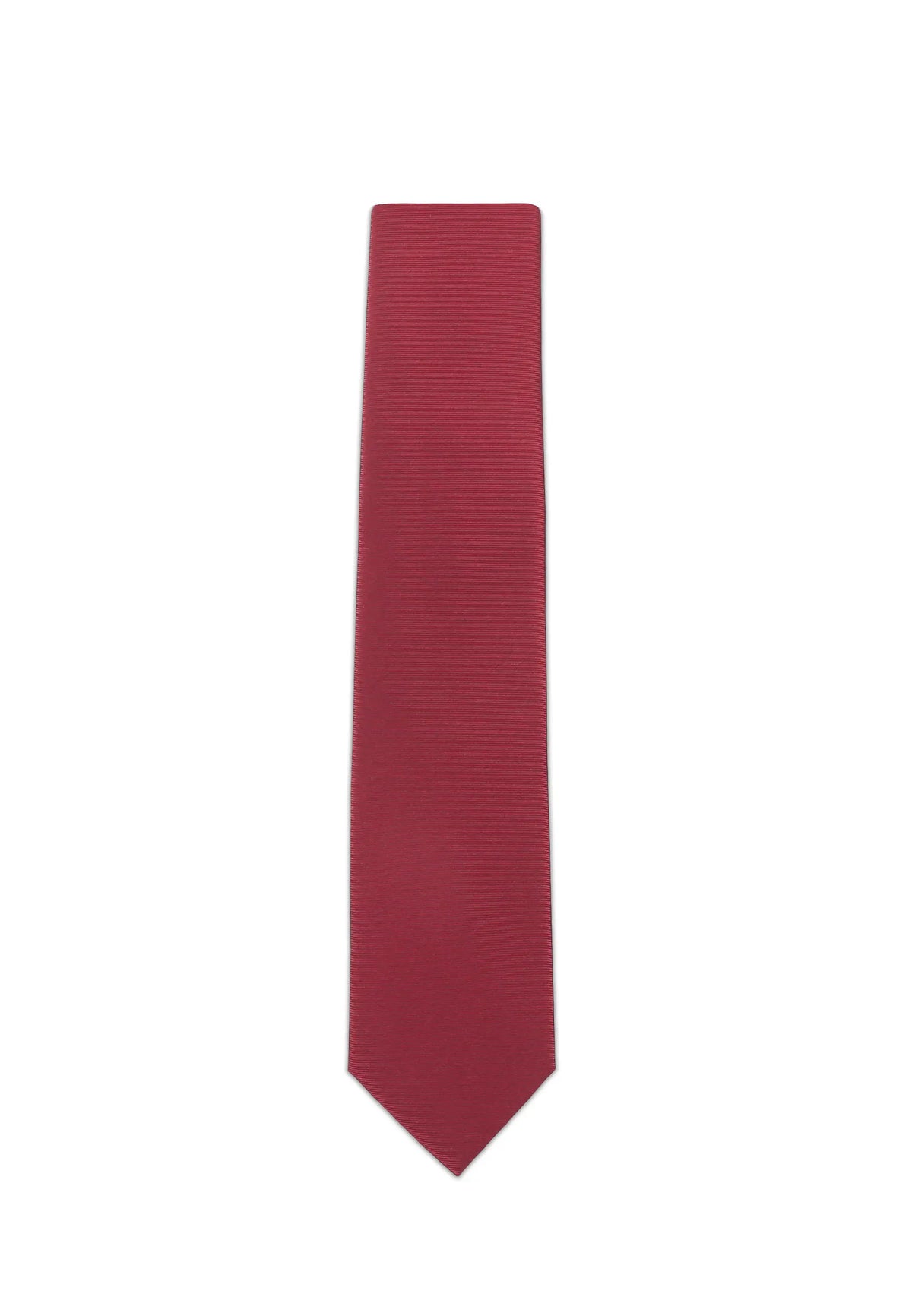 (Mittelrot) Uni Krawatte 7cm–7.5cm flach Frontansicht