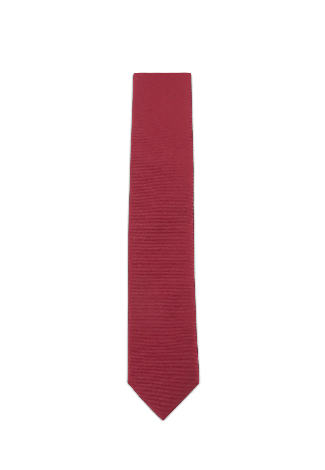 (Bordeaux) Uni Krawatte 7cm–7.5cm flach Frontansicht
