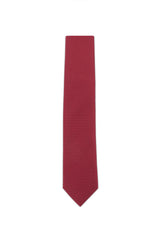 (Bordeaux) Uni Krawatte 7cm–7.5cm flach Frontansicht