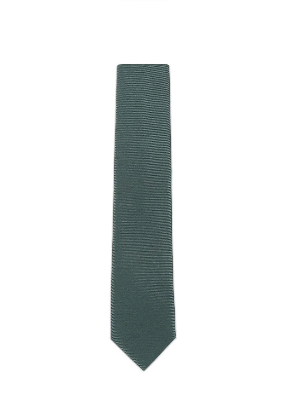 (Dunkelgrün) Uni Krawatte 7cm–7.5cm flach Frontansicht