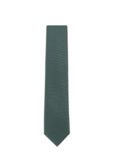 (Dunkelgrün) Uni Krawatte 7cm–7.5cm flach Frontansicht
