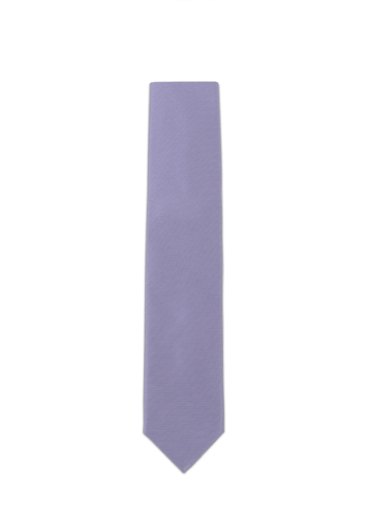 (Flieder) Uni Krawatte 7cm–7.5cm flach Frontansicht