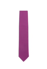 (Lila) Uni Krawatte 7cm–7.5cm flach Frontansicht