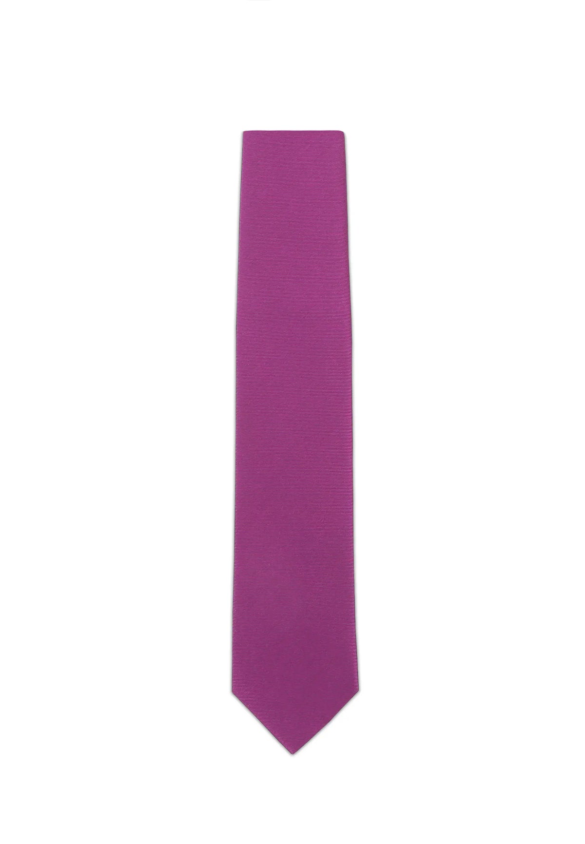 (Lila) Uni Krawatte 7cm–7.5cm flach Frontansicht