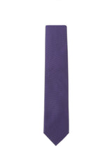 (Dunkellila) Uni Krawatte 7cm–7.5cm flach Frontansicht