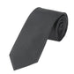 (Schwarz Diagonalstruktur) Schwarze Trauerkrawatte aus 100% Seide mit glatter Optik, 7,5cm