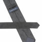(Schwarz Paisley) Detailansicht Krawattenknoten Trauerkrawatte schwarz Seide, 7,5cm