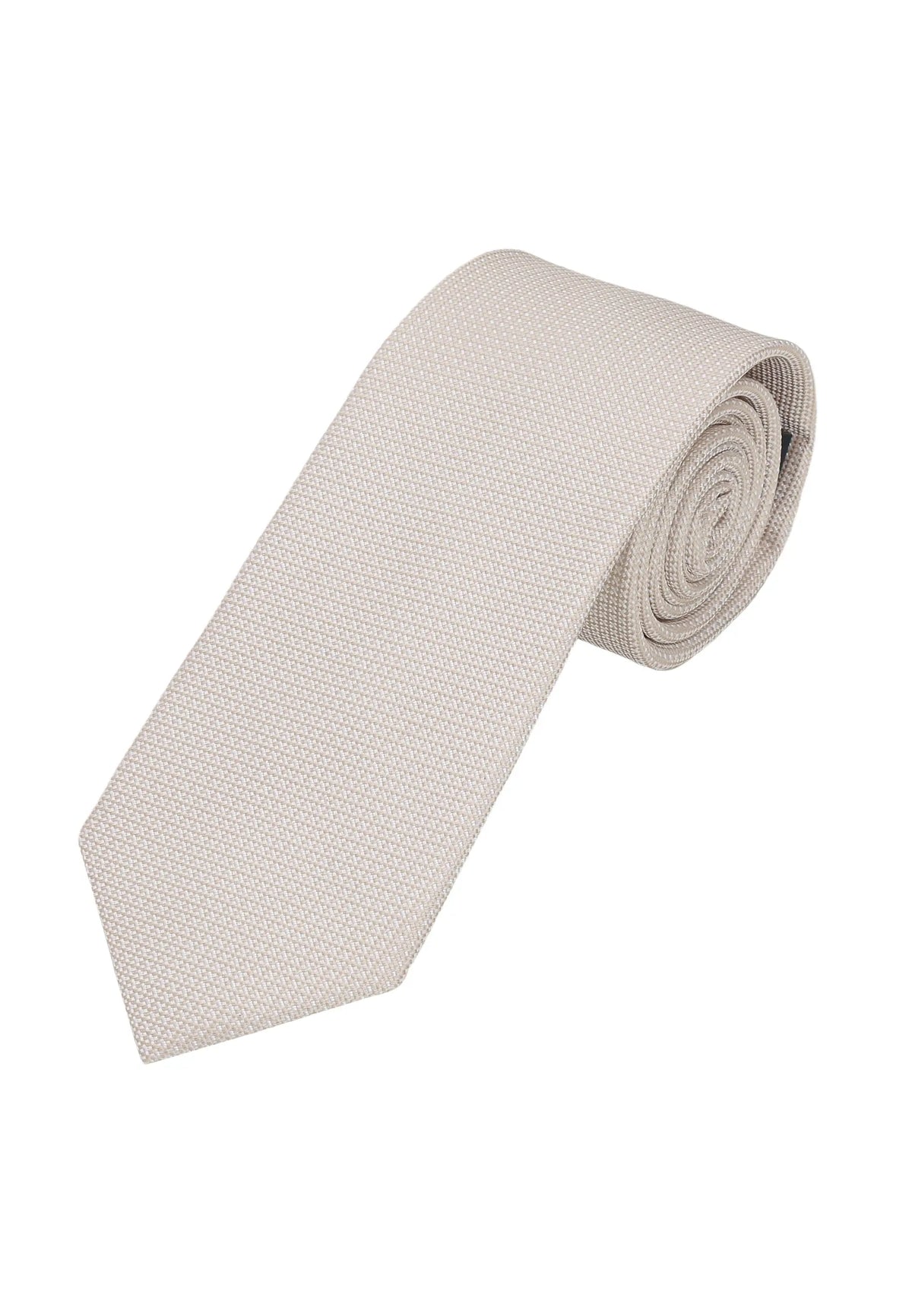 Krawatte Herren aus Seide – Feinstruktur (7,0 - 7,5 cm) - Beige