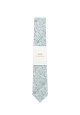 (Mint) Hochzeitskrawatte Sterlington Floral – mit Banderole Gesamtansicht