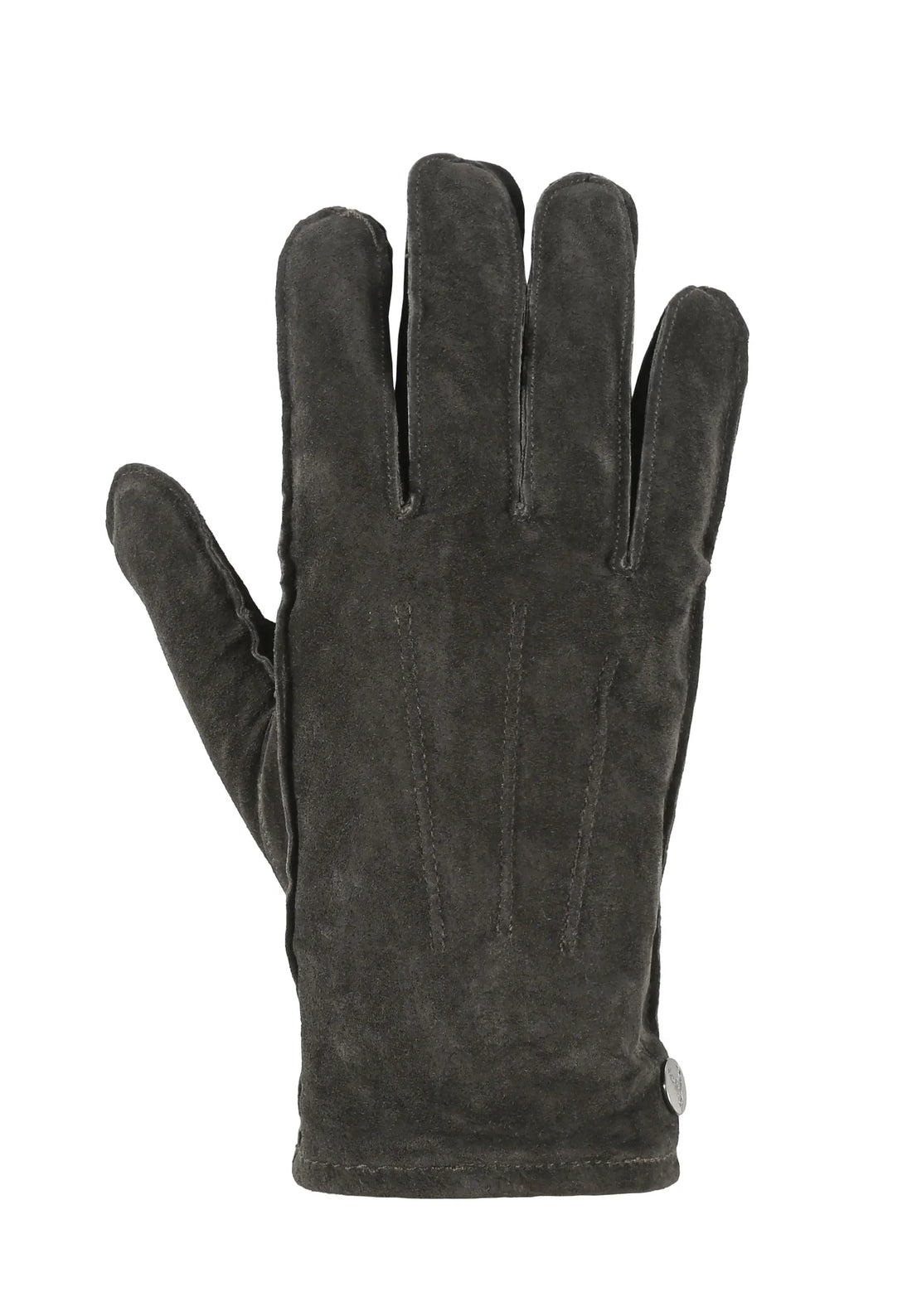(Dunkelbraun) Wildlederhandschuhe Herren – Handrücken mit Ziernähten