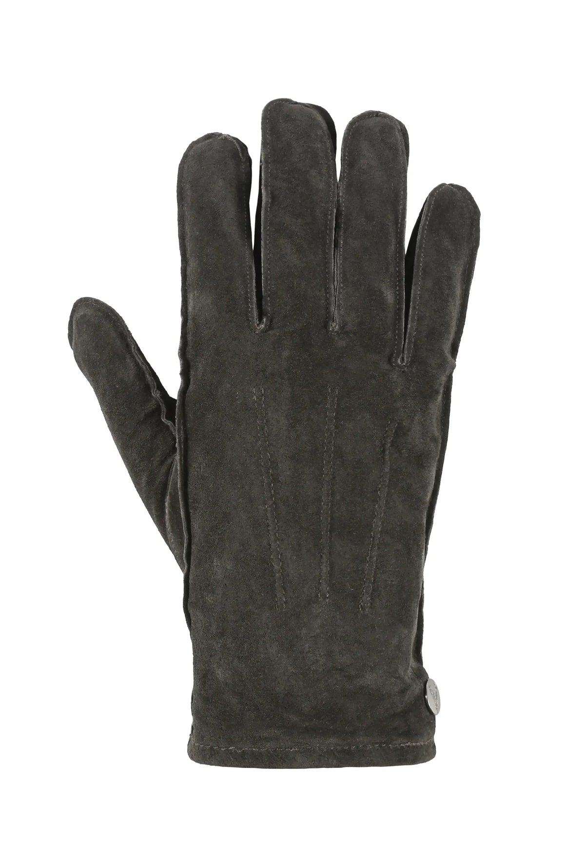(Dunkelbraun) Wildlederhandschuhe Herren – Handrücken mit Ziernähten