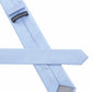 (Hellblau) Picoté Krawatte Herren 100% Seide 6cm Rückseite Detail