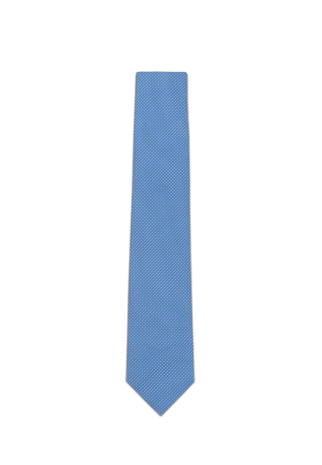 (Blau) Picoté Krawatte Herren 100% Seide 6cm Produktansicht
