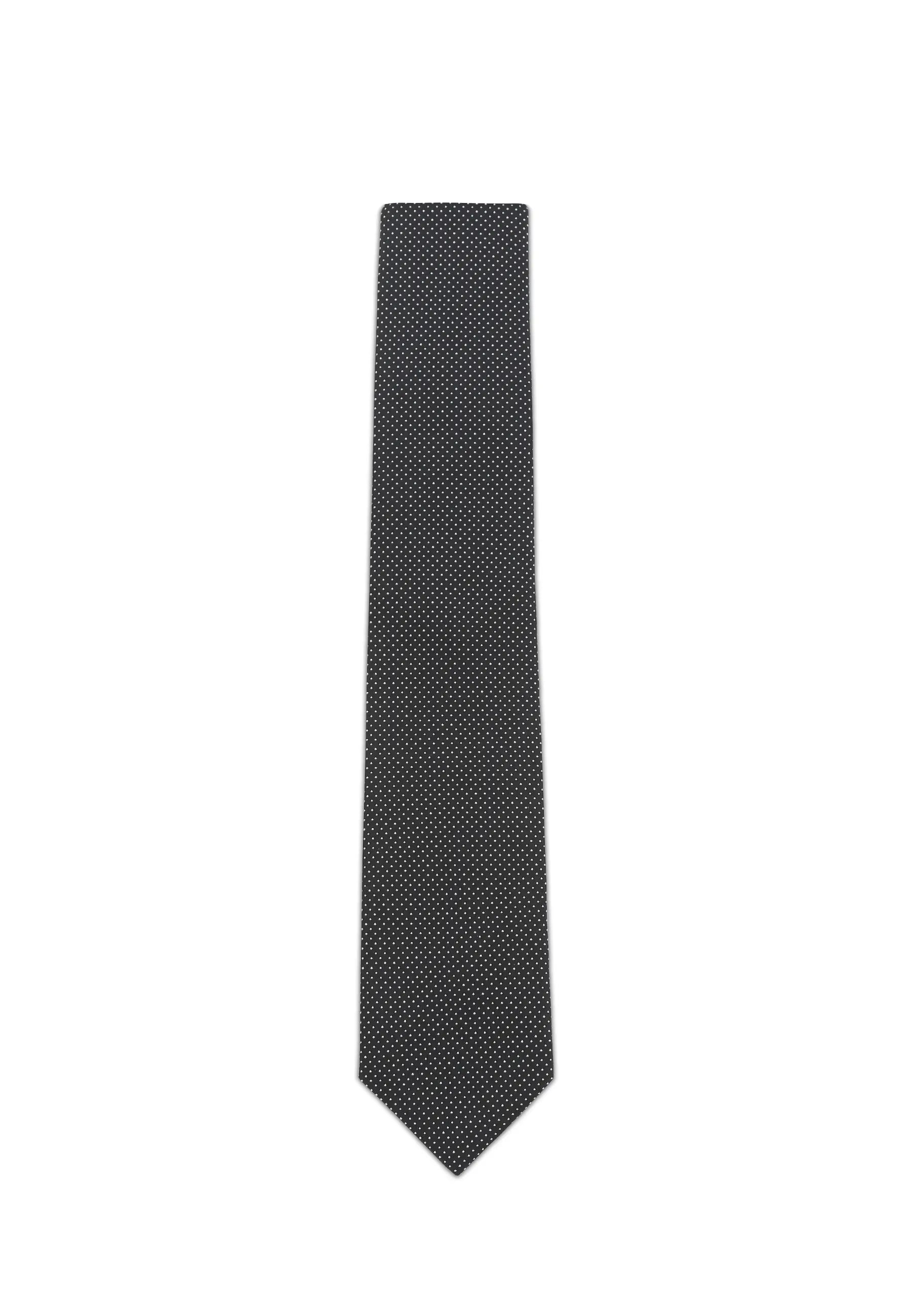 (Schwarz) Picoté Krawatte Herren 100% Seide 6cm Produktansicht