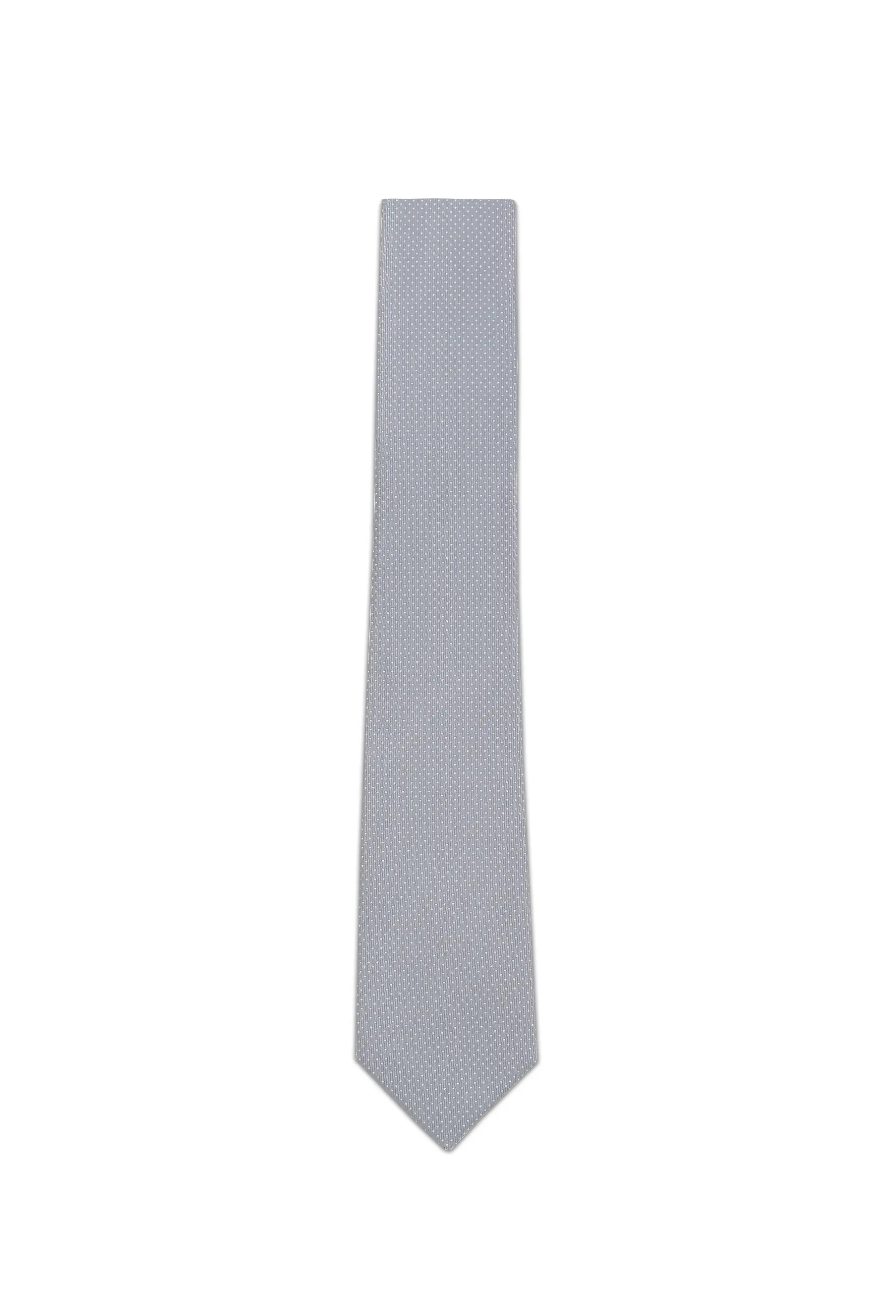 (Grau) Picoté Krawatte Herren 100% Seide 6cm Produktansicht