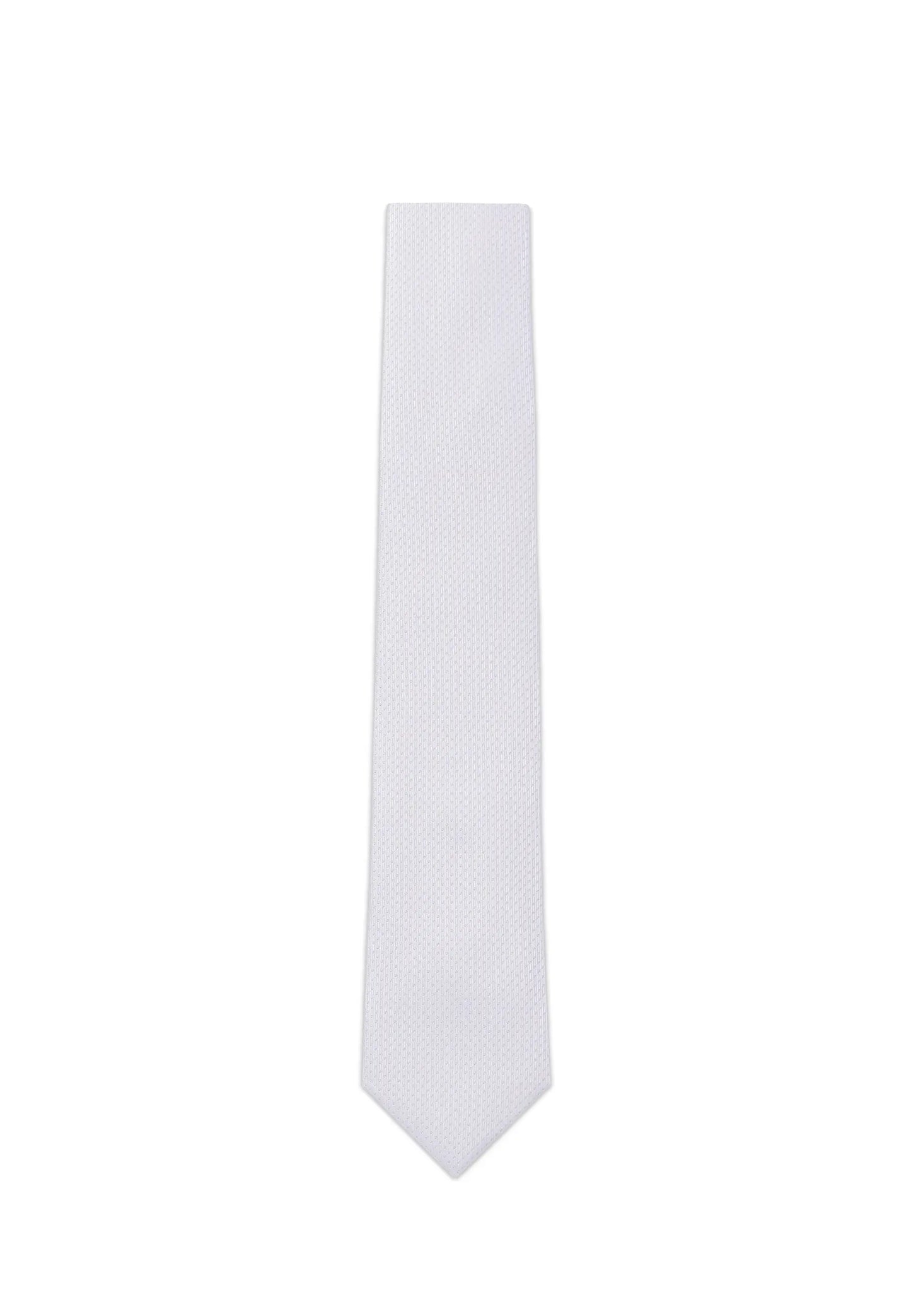 (Weiß) Picoté Krawatte Herren 100% Seide 6cm Produktansicht