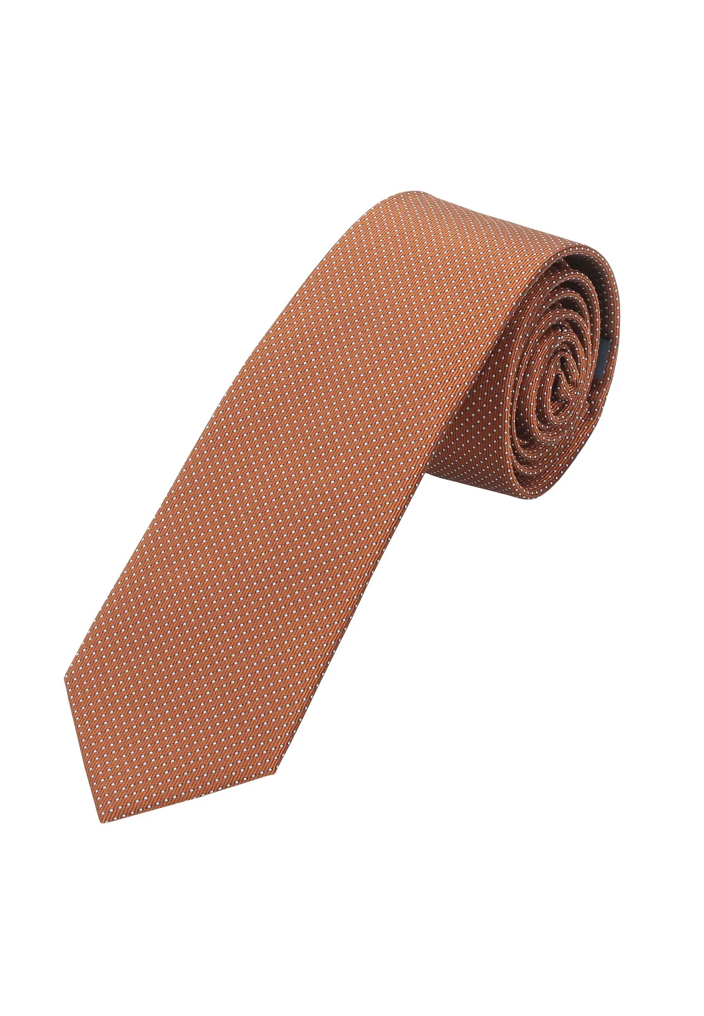 (Bronze) Picoté Krawatte Herren 100% Seide 6cm aufgerollt