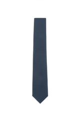 (Dunkelblau) Uni Seidenkrawtte Herren 6cm schmal in voller Länge