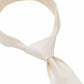 (Champagner) Uni Seidenkrawatte 6cm Knotenansicht Detail Seidenglanz